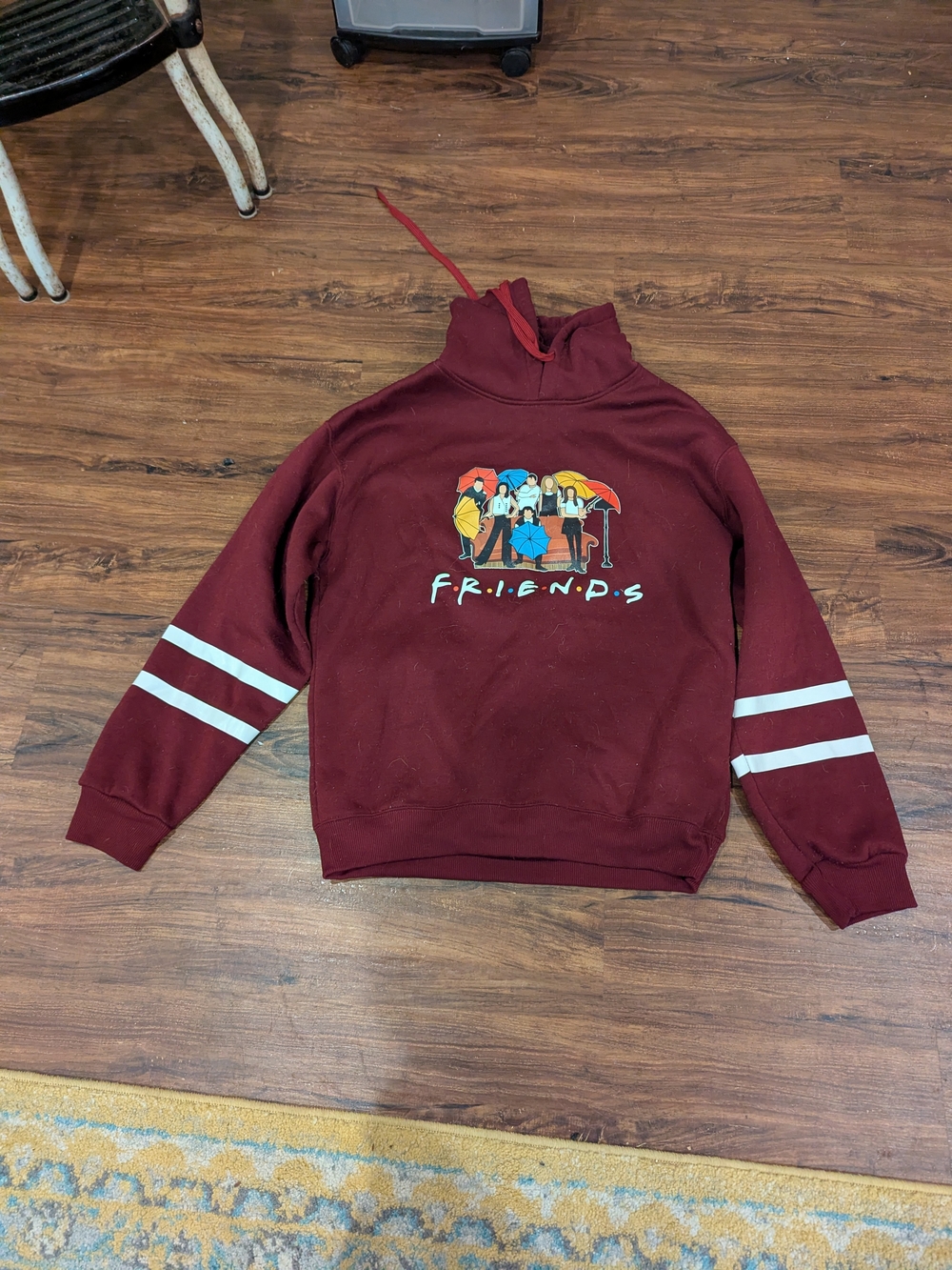 Friends Burgundy Graphic Pullover Sweater
